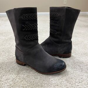 UGG AUSTRALIA Women’s Cailyn Suede Gray Boots 3182 US Size 7 Mid Calf F8911F,